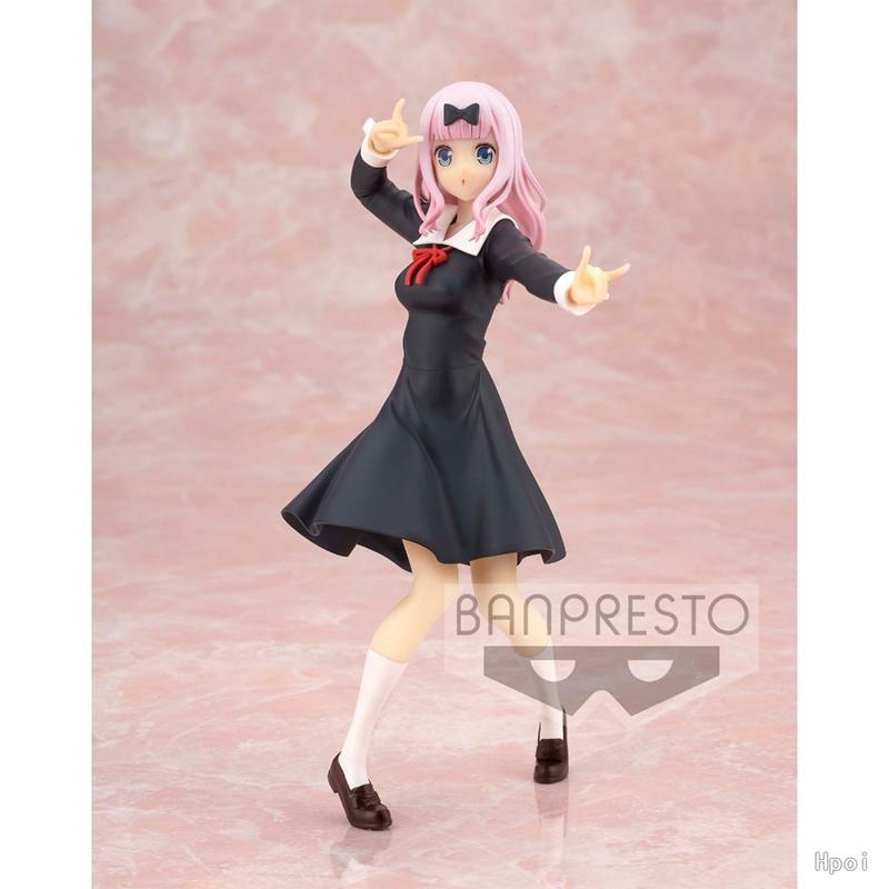 18cm Fujiwara Chika Anime Figure Love is War Shinomiya Kaguya Acction Figures Kawaii Girl Figurine PVC Collection Model Doll