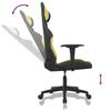 Gaming Chair Black and Light Green Fabric