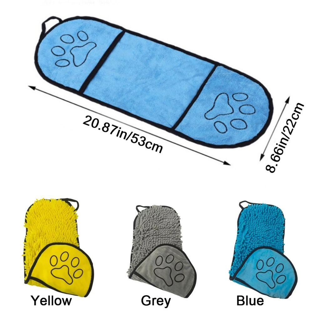 Dog Accessories Super Absorbent Pet Bath Towel Soft Foldable Pet Bath Robe Large Skin-Friendly Pet Cleaning Washcloth Pet Care