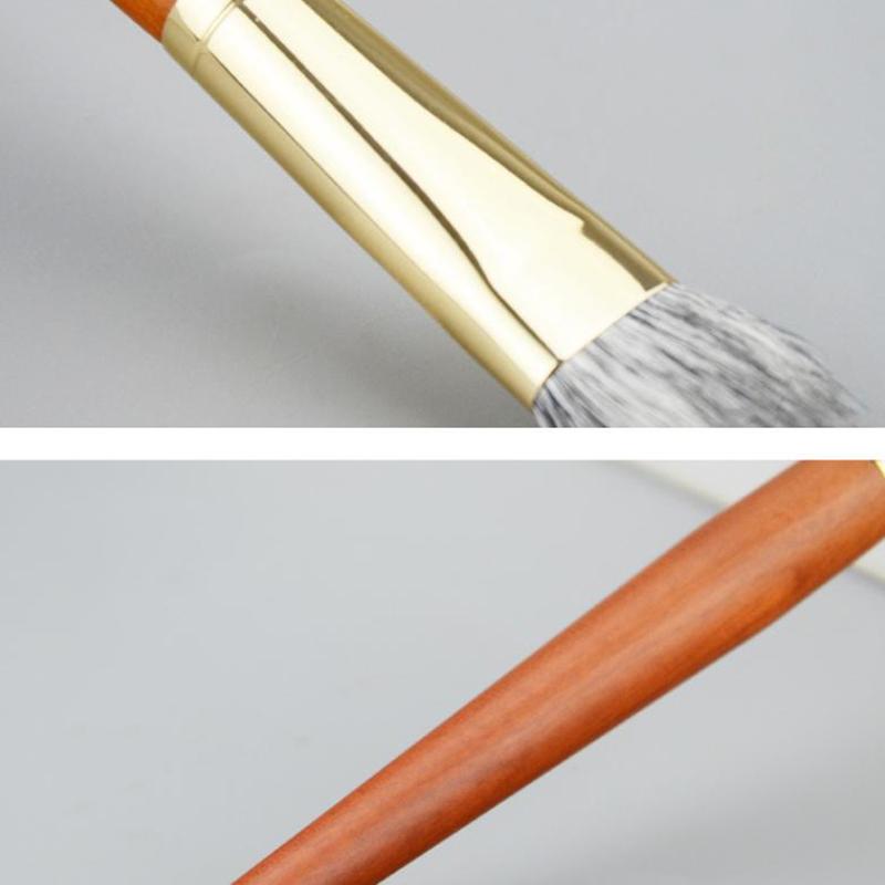 Кисть для румян из натурального ворса, кисть для детализации лица, кисти для макияжа теней, козий ворс, румяна, бронзер, профессиональные основные косметические инструменты