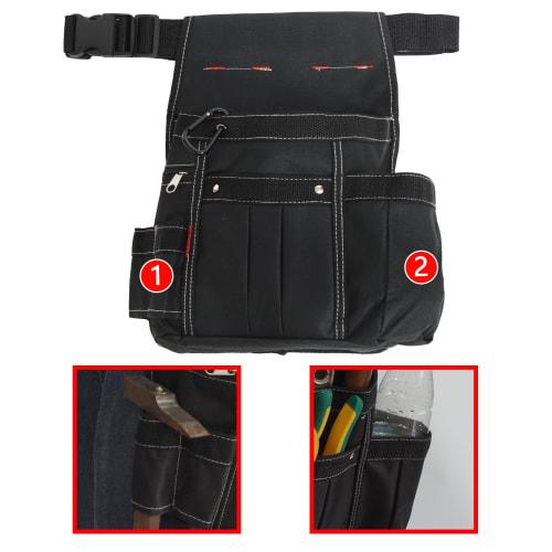 GUNSEED Tool Pouch with Belt, Holds Many Tools (Black)
