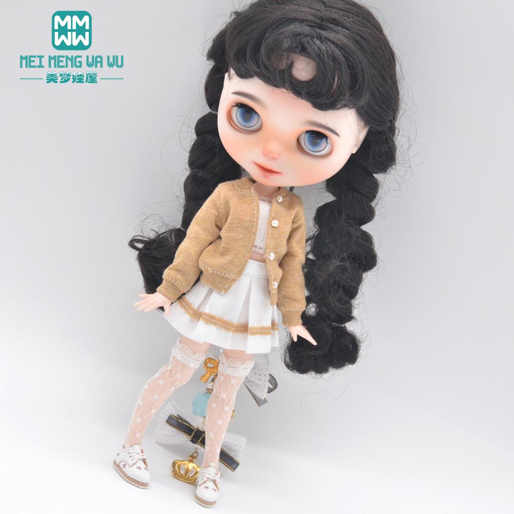 Одежда для кукол Blyth Модный фиолетовый шерстяной кардиган из трех частей для игрушек Azone OB23 OB24 аксессуары для кукол