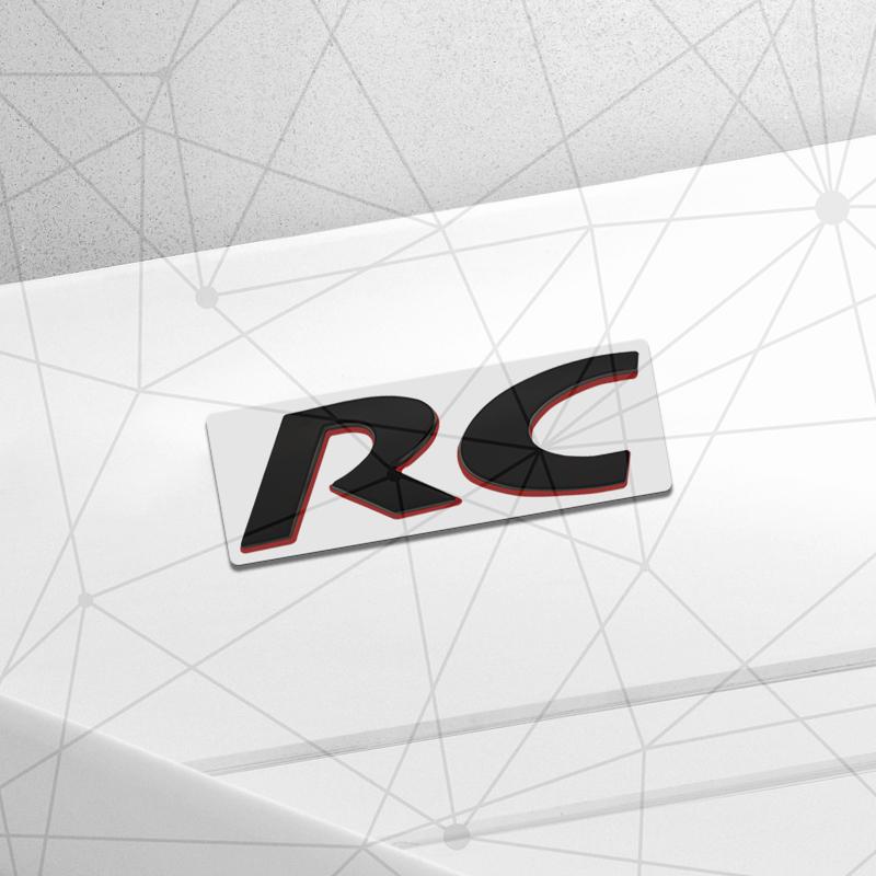 3D Auto Metal RC CC Badge Car Rear Trunk Emblem Sticker LOGO Decor For 208 206 308 307 107 407 2008 RCZ Racing Coupe Cabriolet