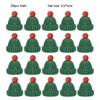 10/20pcs Mini Santa Hat & Scarf 2026 New Christmas Costume for Cat Rabbit Doll Lollipop Bottle DIY Xmas Party Dinner Decoration