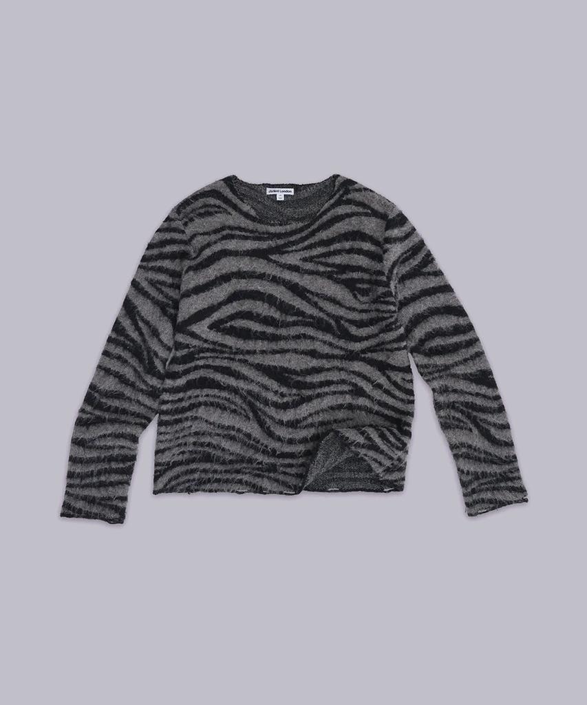 Jeidideuleondeon (M) Brushed Zebra Knit Jumper Multi
