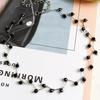 2024 Новинки Горячая Мода Черный Хрустальный Ожерелье Kolye Collier Простой Крест Нить Бусины Чокеры Ожерелья Женские Украшения