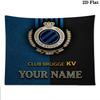 Club Brugge KV Custom Name Wall Tapestry Aesthetic Wall Hanging Printed Fabric Blanket Decorative Tapestries for Bedroom Living Room Home Decor