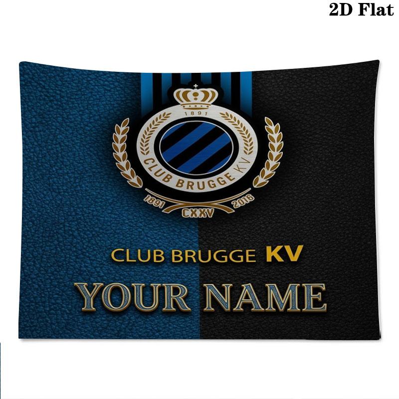 Club Brugge KV Custom Name Wall Tapestry Aesthetic Wall Hanging Printed Fabric Blanket Decorative Tapestries for Bedroom Living Room Home Decor