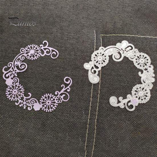 Цветочная рамка для резки металла, штамп для скрапбукинга, тиснение бумаги, трафаретная форма