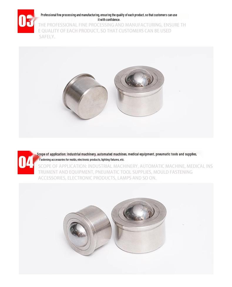Universal Steel Ball Roller BCHA Press-In Adhesive Type Bull's Eye Bearing