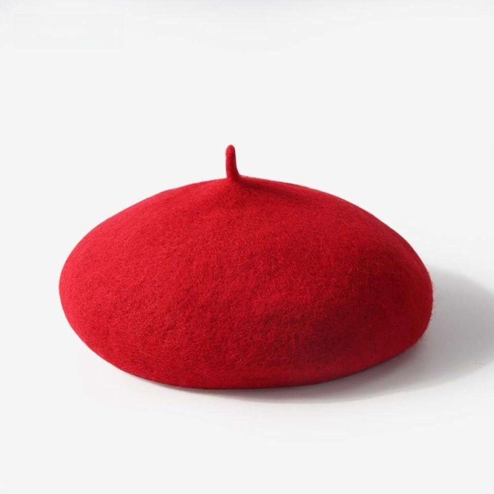 Woolen Warm Winter Kids Berets Solid Color Baby Pumpkin Cap Infant Winter Beanie For Baby Girl