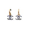 Chanel 24P New Style Thick Gold Round Ring Double C Earrings Women earrings ABC741-B15375-NU456