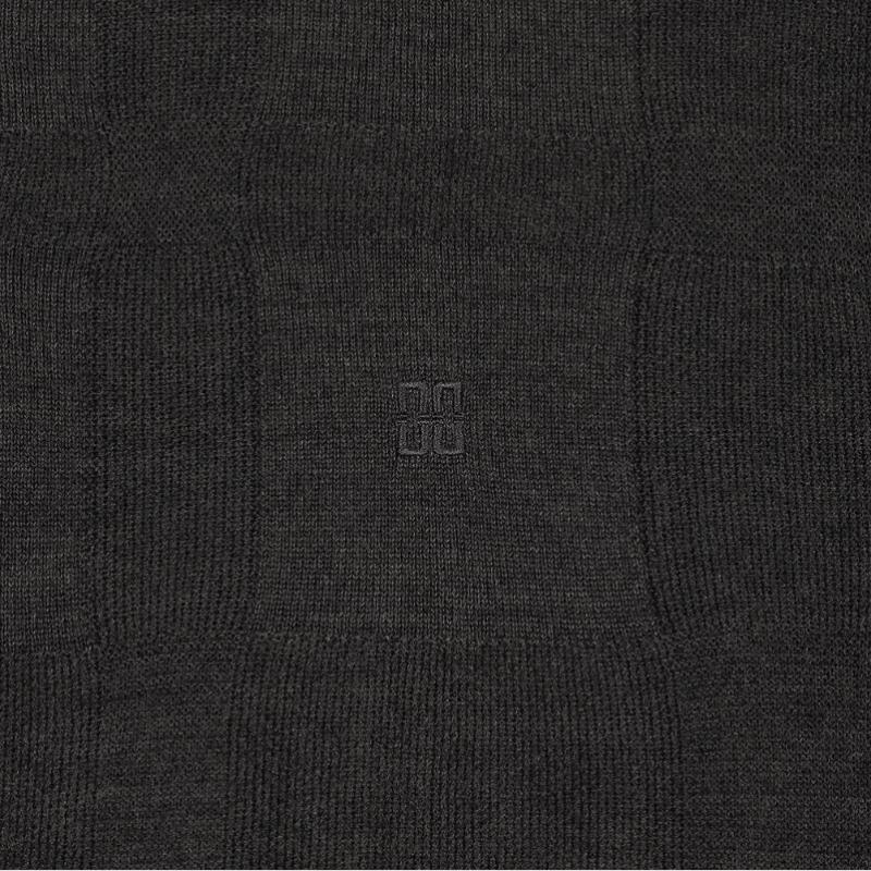 Daks 26ss Wool Blend Mixed Check Collar Knit Dmp1swtl201kk