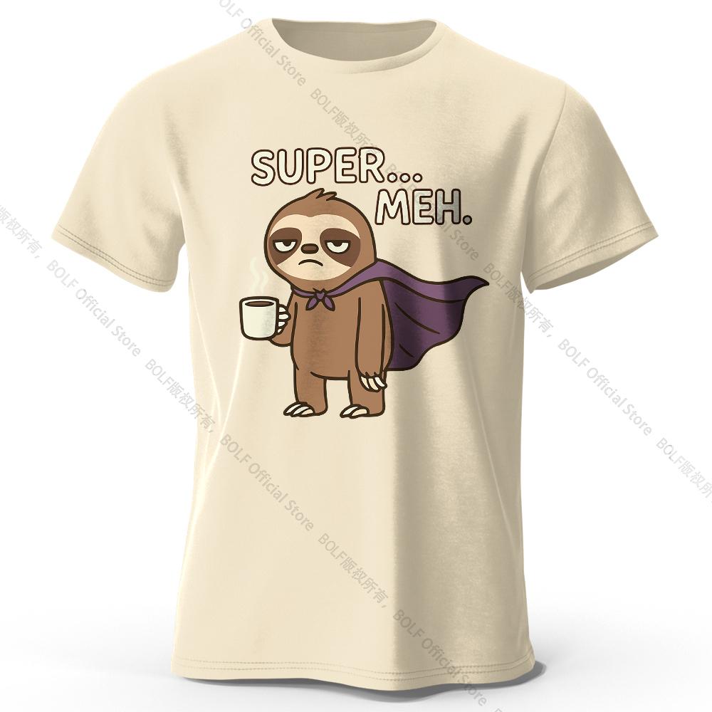 Super Meh Graphic T Shirt Unisex Unisex Soft Cotton Blend Tee 2026 Summer Apathetic Slacker Harajuku Unisex Oversized Casual Tops