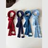 Niche Thread Thin Long Solid Color Scarf for Women Autumn and Winter New Korean Version Y2k Versatile Decorative Scarf