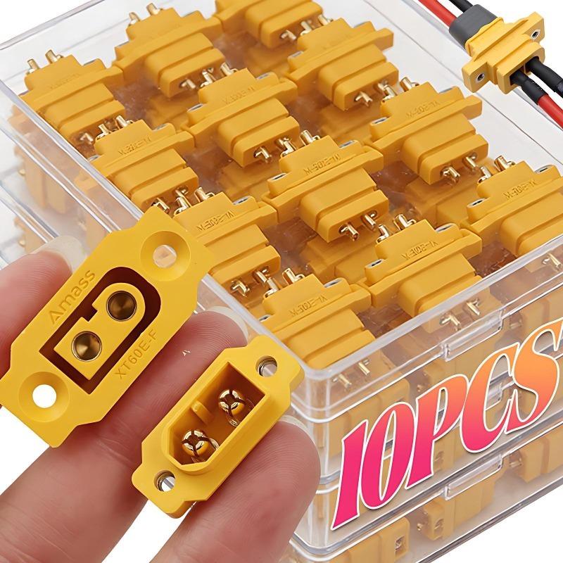 XT60E Plugs Male Female Connectors Copper Bullet Wire Connectors Welding Terminal Power Plugs for RC Lipo Battery Charge Adapter