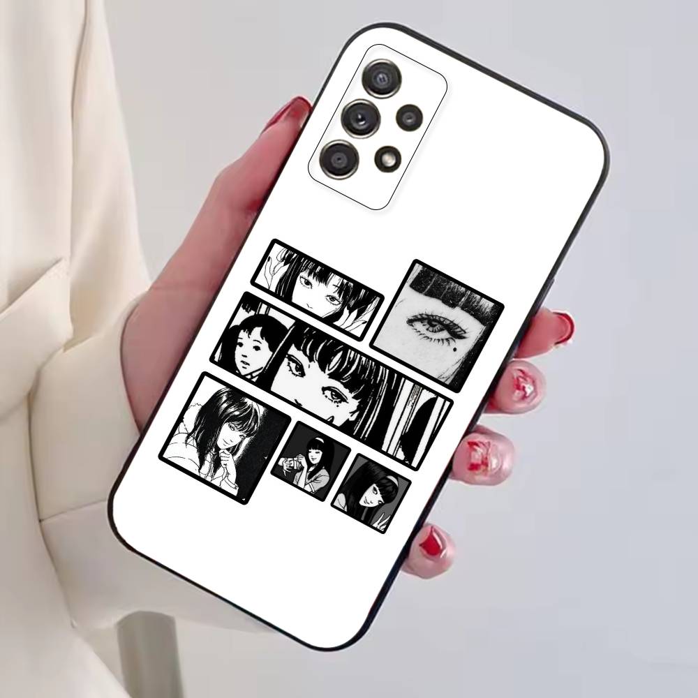 Чехол для телефона Tomie в стиле Террор, Жесткий, Черный Силикон, Мягкий, Для Samsung S25,S24,S21,S22,S23,S30,Ultra,S20,Plus,Fe,Lite