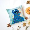 CCookie Monster Cushion Cover Washable Linen Pillowcase Soft  for Daily Sofa Bed Home Room Decor
