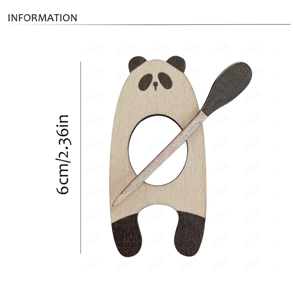 Puppy Animal Sweater Brooch Bear Cat Panda Pin Exquisite Wooden Brooch  Gift