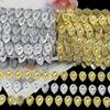 4,5 м 2,6 см Ширина Стразы Серебряная Ручная Работа DIY Кружевная Тесьма с Бусинами Аксессуары для Одежды Пластиковые Компоненты Цепочка из Страз