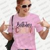 Birthday Crew Women's T Shirts Girls Birthday Queen Party Fashion Hip Hop Clothing Casual Short Sleeve Summer Female Tees Tops