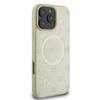 Etui do iPhone 16 Pro Guess Saffiano Peony Classic Logo MagSafe