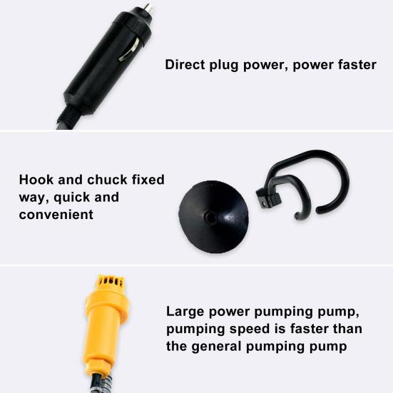 Портативный походный душ с бесщеточным двигателем Регулируемая конструкция Портативный комплект для уличного походного душа с автоматическим подключением и модернизированным насосом
