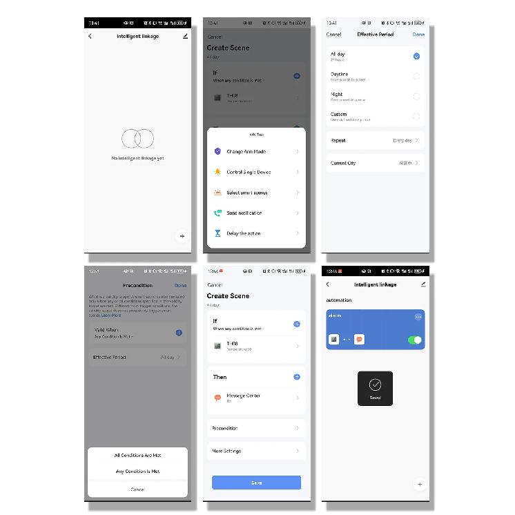 Tuya Новый WiFi Датчик температуры и влажности Smart Life Подсветка Гигрометр Термометр Датчик Поддержка Alexa Google Home Assistant