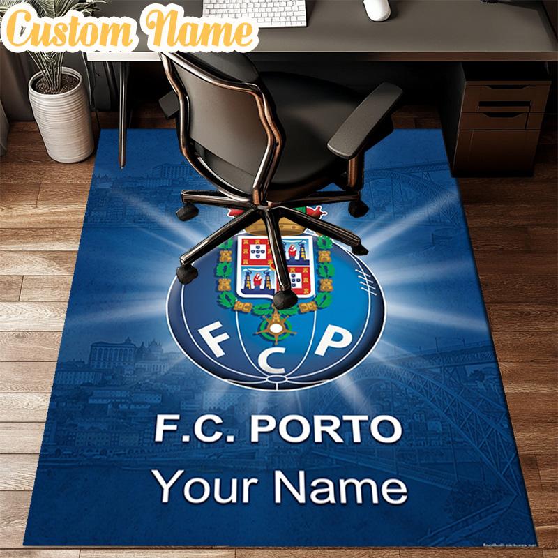 Custom Name Fc Porto Crest Design Rug Office Rug Chair Mat Non Slip Carpet Rugs for Bedrooms Dining Room Living Room Home Decor gifts