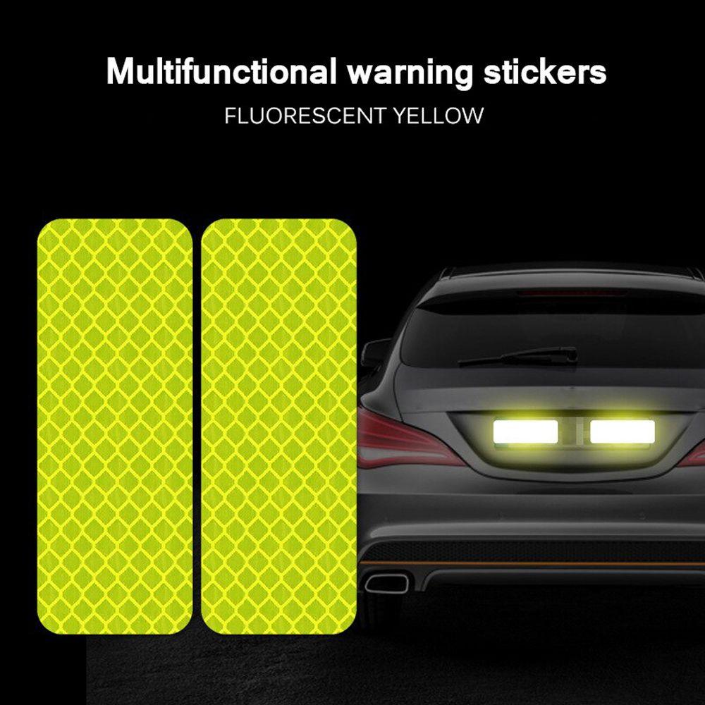 Riding Square Motorcycle Star Safety Sticker Bicycles Car Bumper Stickers Reflective Warning Strip