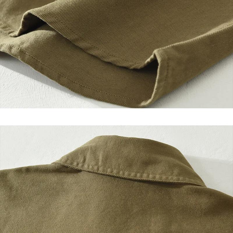 Рубашка-карго в японском стиле, мужская весенне-летняя повседневная рубашка с длинным рукавом, хлопковые карманы, мягкий и удобный свободный топ, молодежная популярная мужская одежда