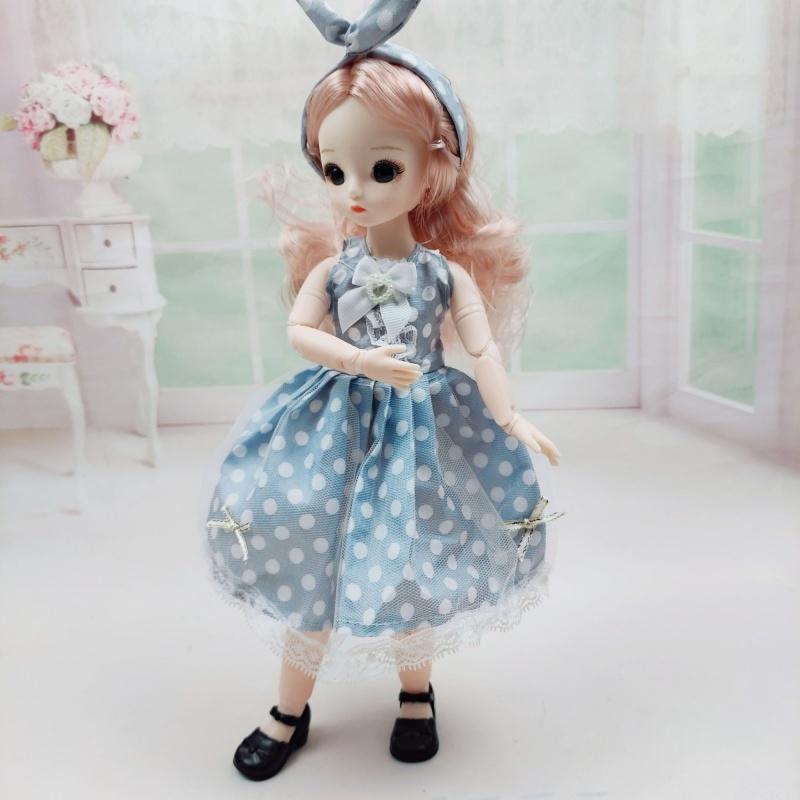Одежда для куклы BJD 1/6 Милое платье Юбка Головной убор 30 см Кукла-принцесса Повседневный костюм Наряд Аксессуары для куклы Игрушка для DIY для девочки Подарки