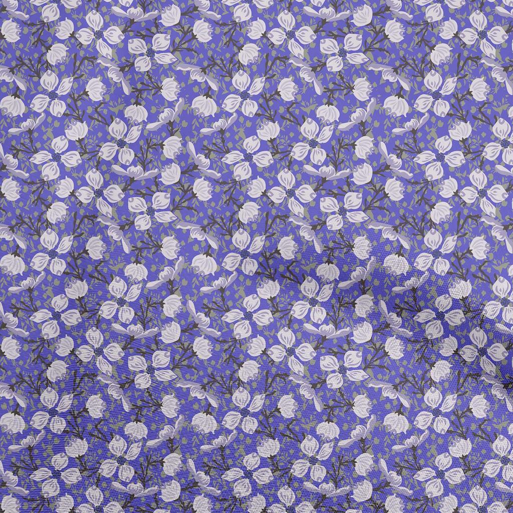 oneOone Georgette Viscose Brown Fabric Florals Sewing Material Print Fabric By The Yard 42 Inch