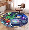Game Rainbow Friends Pattern Round Rug, Indoor/Outdoor Mat, for Picnic, Gameroom, Bedroom, Office, Living Room, Home Decor Carpet, Birthday Gift