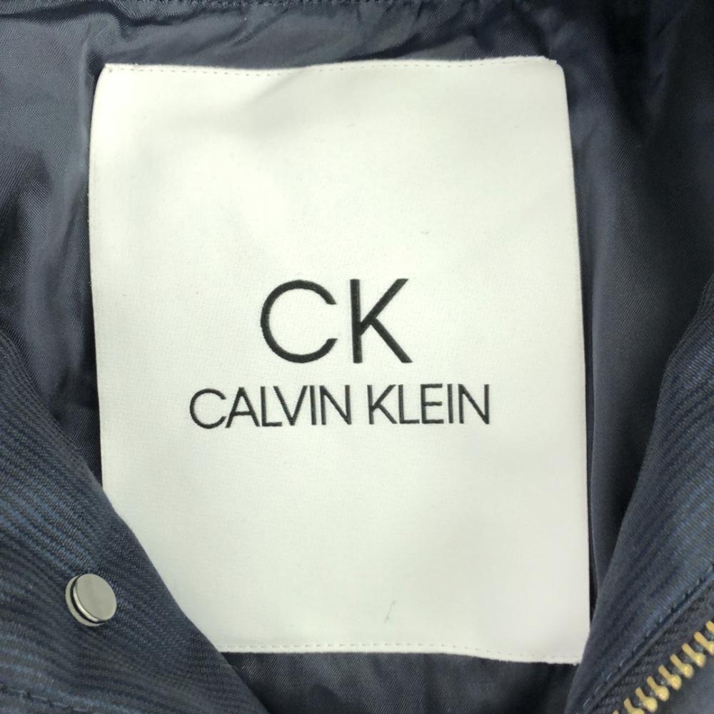 Calvin Klein Пальто в полоску со стойкой 34 Темно-синий с подкладкой Мужское Б/У