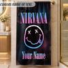 Beach TowelNirvana Custom Name Text Personalized Soft Towel for Beach Pool Indoor Home Decor Gift