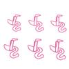 100pcs Paper Clips Prevent Slip Cute Flamingo Shaped Small Bookmark Paperclips for Paper Document Pink