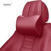 Премиальная кожа NAPPA Значок Кожаная автомобильная подушка на шею Для BMW F30 F31 F32 F34 F20 F21 F07 F10 Поддержка спинки Подушка для головы Подголовник Автозапчасти