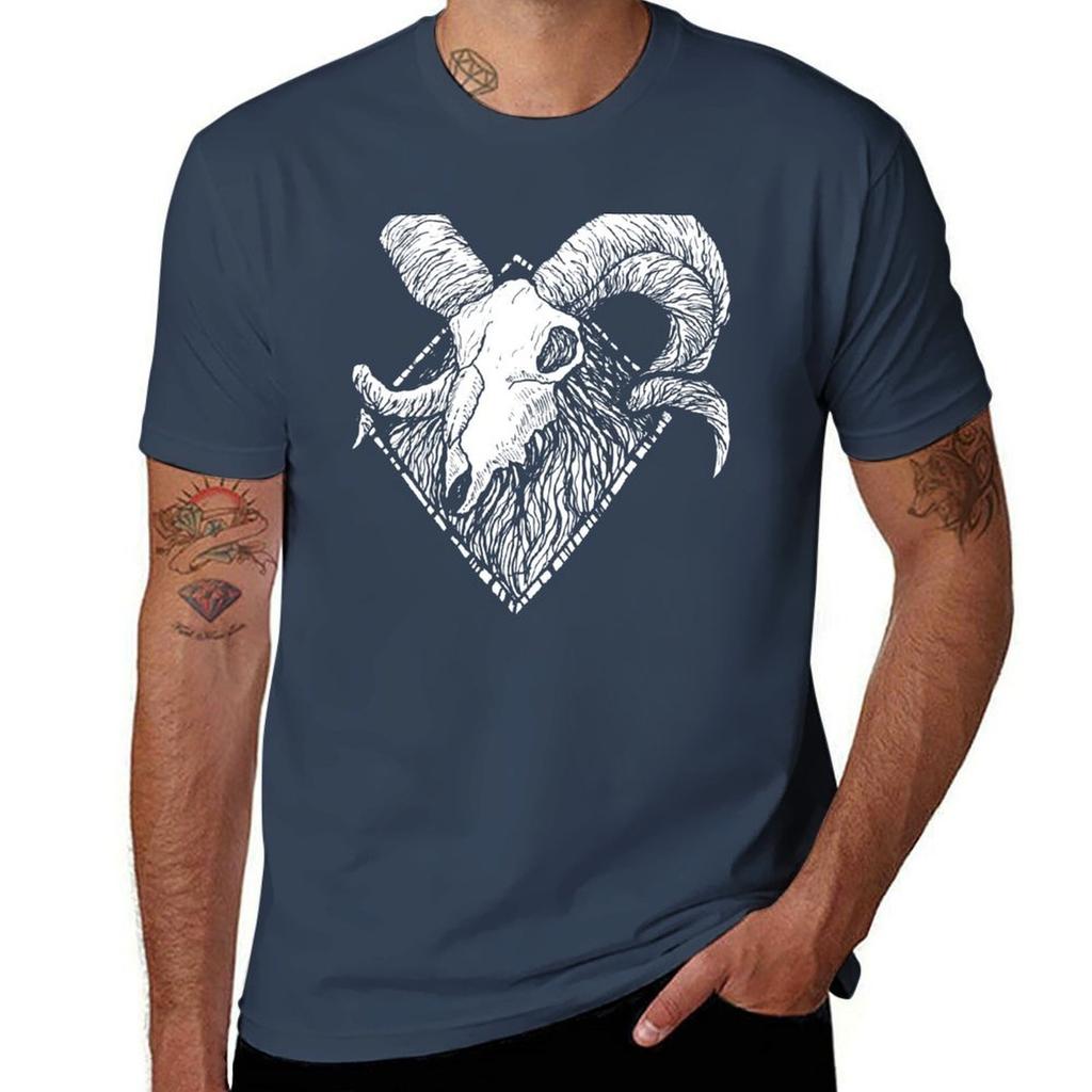 Skull Symbol of the Goat Witchcraft by KRAFTD TShirt Fitness Training Breathable Tee