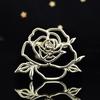 Korean Simple Hollowed Out Rose Brooch For Women Men Unisex Corsage Pin Temperament Suit Coat Party Accessories Gift