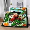 Japanese portable Dragon Cartoon Ball flannelette lightweight thin sheet sofa cover family office casual warm throw blanket.