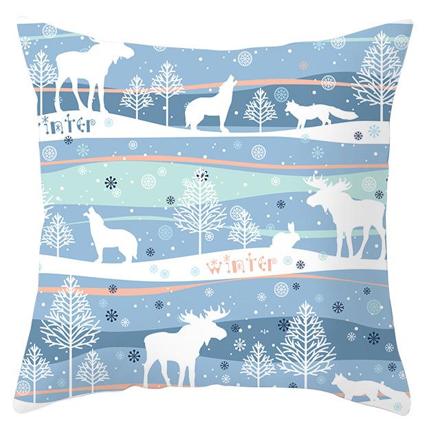 Рождественская серия «Снежная сцена» Наволочки Домашняя наволочка для дивана Чехлы для подушек для автомобиля Домашнее использование