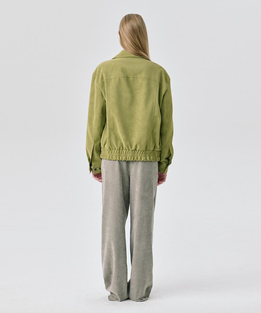 Wnderkammer Soft Suede Seam Jumper_Olive