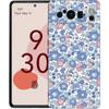 Цветочный арт Чехол для телефона Для Google Pixel 9 8 9A 8A 7 7A 6 Pro XL 6A 5G Черный Мягкая задняя крышка Роскошный TPU Чехол