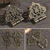 1Pcs Hollow Flower Hinge Vintage Bronze Color Wooden Box Hinge Zinc Alloy Cabinet Hardware Antique Hinges Furniture Accessories