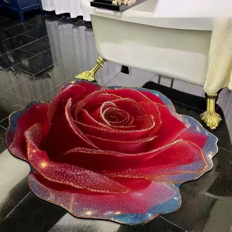 Высококачественный Цветочный Напольный Коврик, Нескользящий и Впитывающий Влагу Коврик для Дивана в Гостиной, Бытовой Коврик для Ванной Комнаты и Кухни