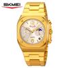 Skmei New Design Quartz Wristwatches Men Golden Stainless Steel Watch Date Functions Luxury Clock Man