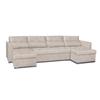 Corner Sofa Varius BIG Extendable F Sleeping Containers Family Furniture Beige Velvet