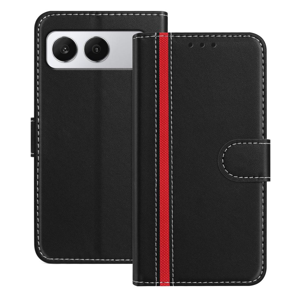 For OnePlus Nord 4 Phone Cases Wallet Stand Color Splicing Leather Cover with Magnetic Clasp