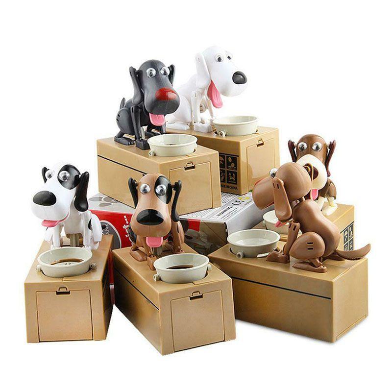 Очаровательная копилка в виде щенка с забавным автоматическим действием поедания для детей